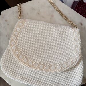 Elegant Vintage Beaded Shoulder Bag